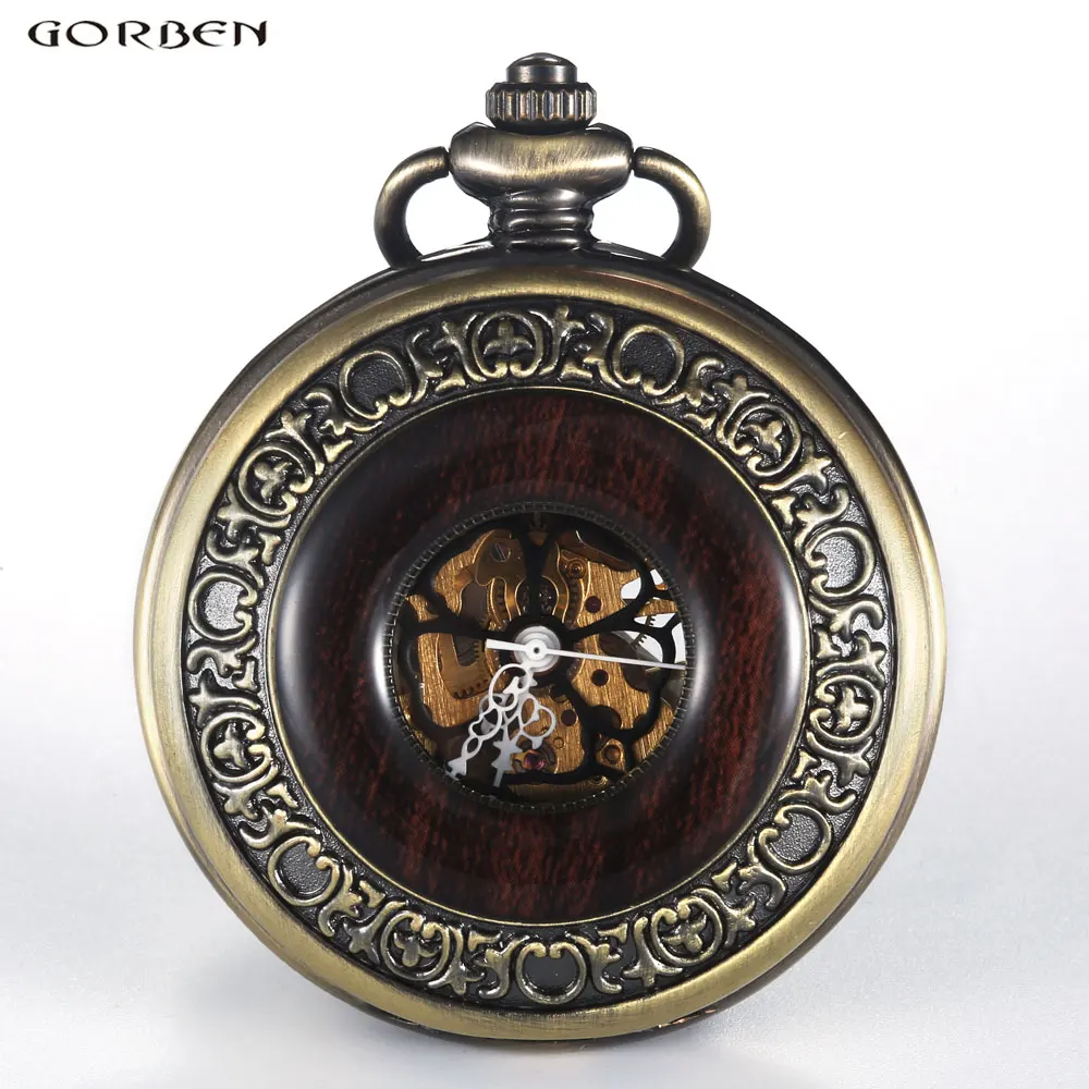 2016 новые винтажные механические часы в стиле стимпанк Ретро Медный кулон ручная