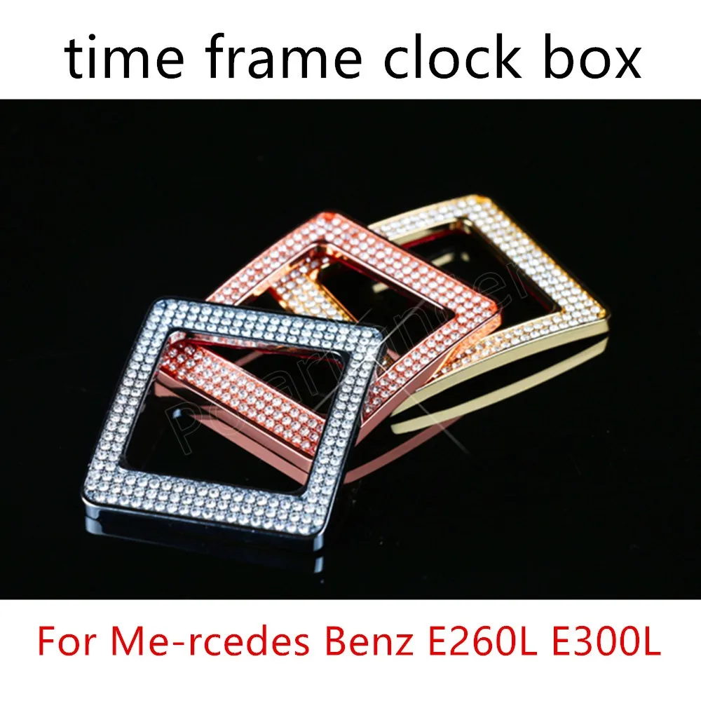 

В наличии 3 цвета, Стайлинг автомобиля, часы, коробка, украшение интерьера для Me-rcedes для B-enz E260L E300L