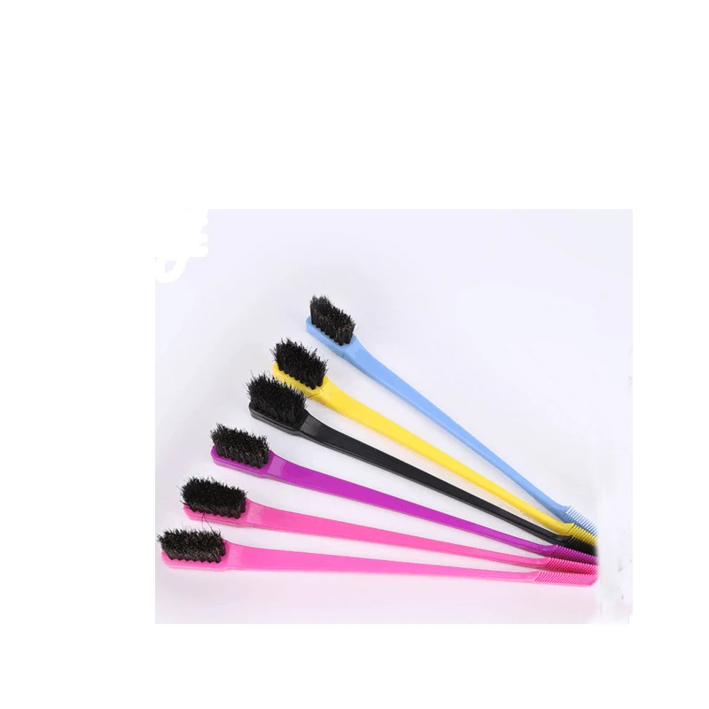 

2018 New Beauty Double Sided Edge Control Hair Dye Comb Eyebrow Brush Hair Styling Makeup brushes Hair brush Tools