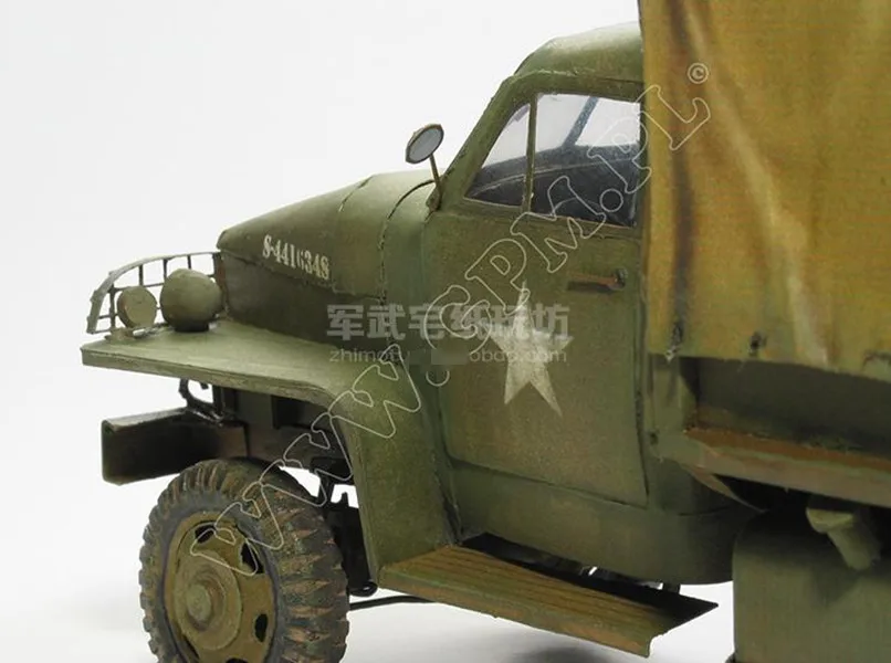 Масштаб 1:25 американский военный грузовик Studebaker US6 набор 3D бумажных моделей |