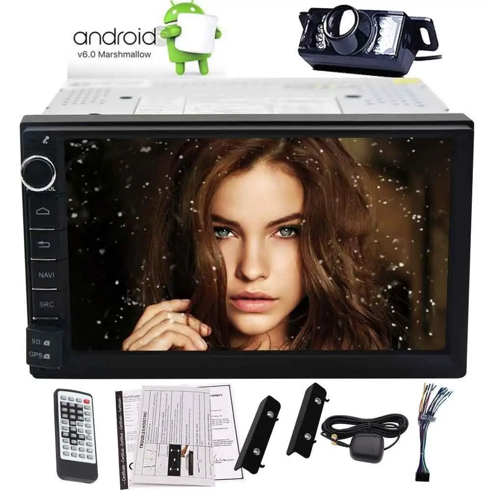 7 &quotAndroid 6 0 2 Din автомобильный стерео gps навигация головное устройство Bluetooth FM радио