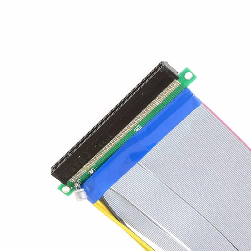 Riser PCI E PCIE Express 8X/16X Extender Card с адаптером питания Molex IDE и ленточным кабелем 20 см SD998| |