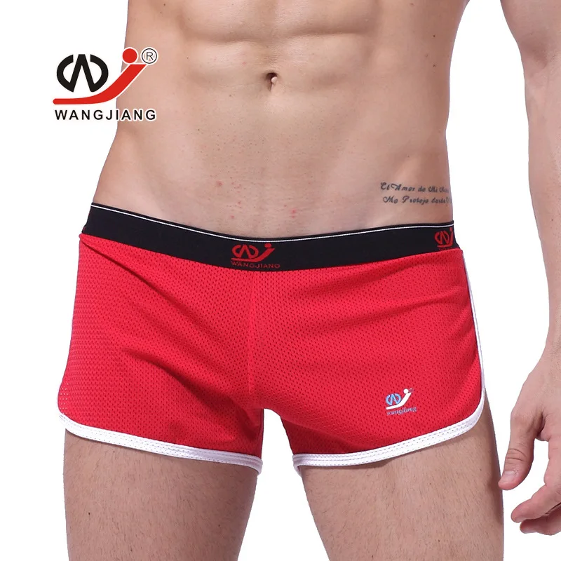 WJ мужские быстросохнущие сетчатые Шорты домашние шорты для сна 6 цветов Размер s M