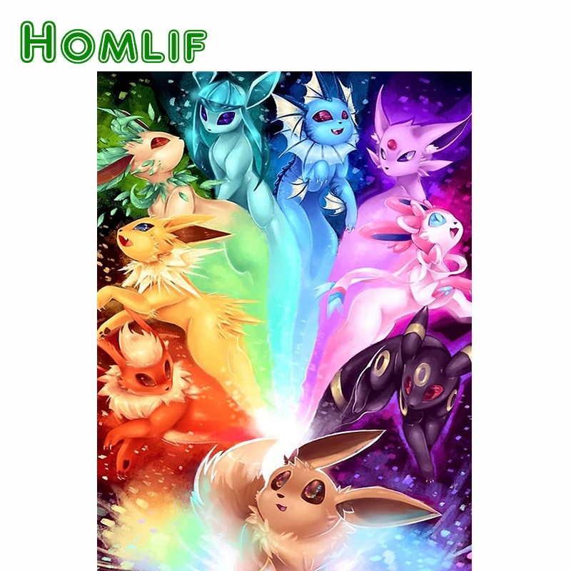 HOMLIF DIY Алмазная вышивка картина с изображением эльфа крест стежка из мозаики и