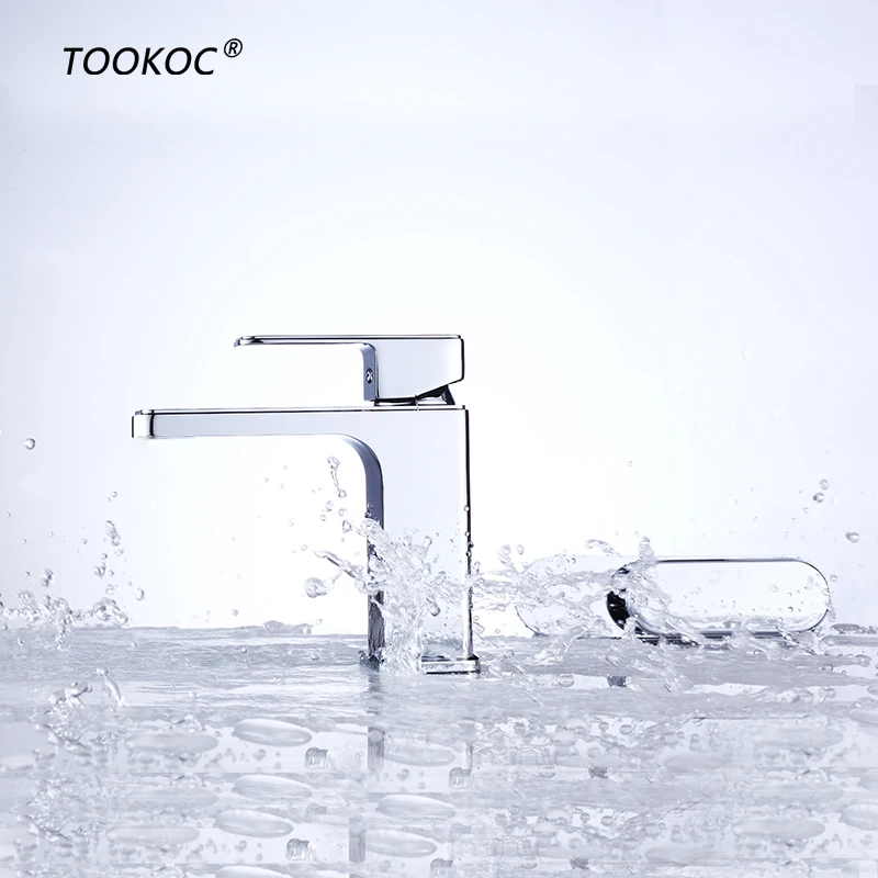 TOOKOC раковина черные краны одной ручкой холодной и горячей смесителя Ванная