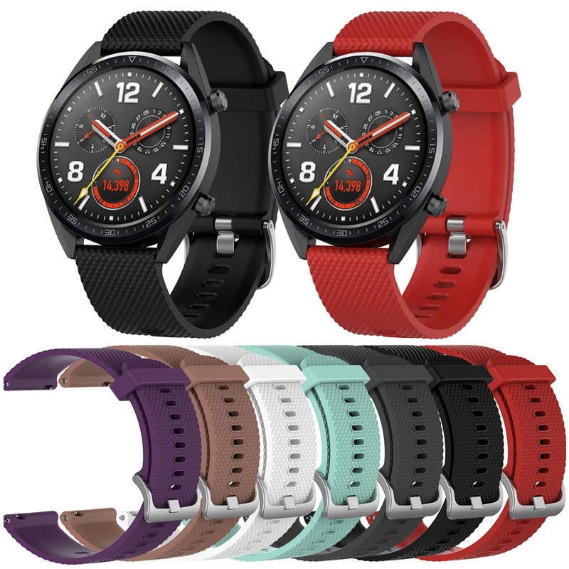 Ремешок силиконовый для Huawei Watch GT / 2 46 мм браслет Huami Amazfit GTR 47 22 мм|Смарт-аксессуары|