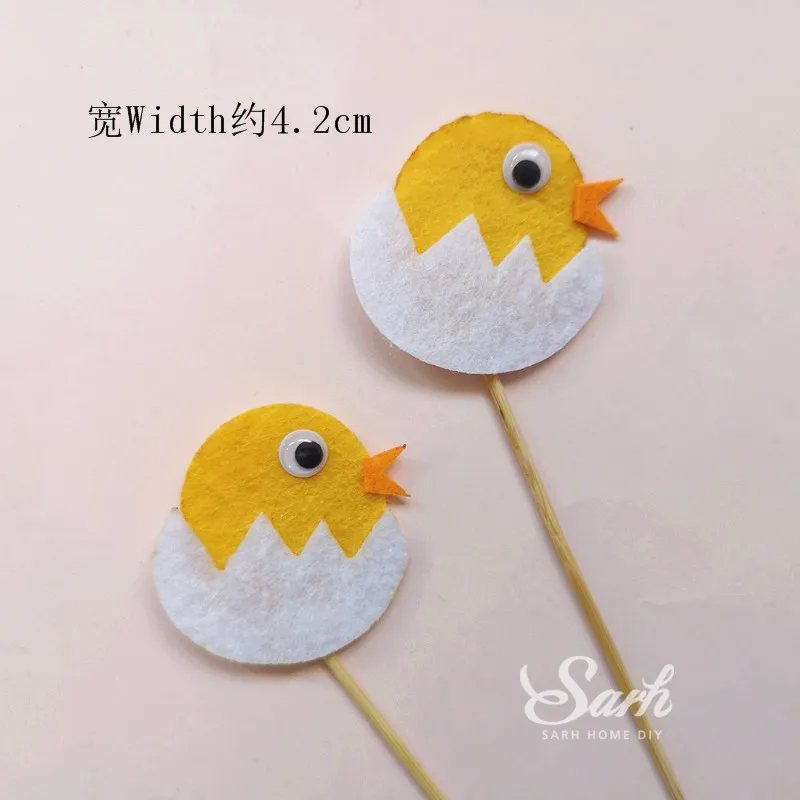4pcs yellow chicken Ins желтая утка торт топперы цыпленок украшения с днем рождения Детские вечерние украшения для выпечки милые феи подарки - Цвет: 4pcs yellow chicken