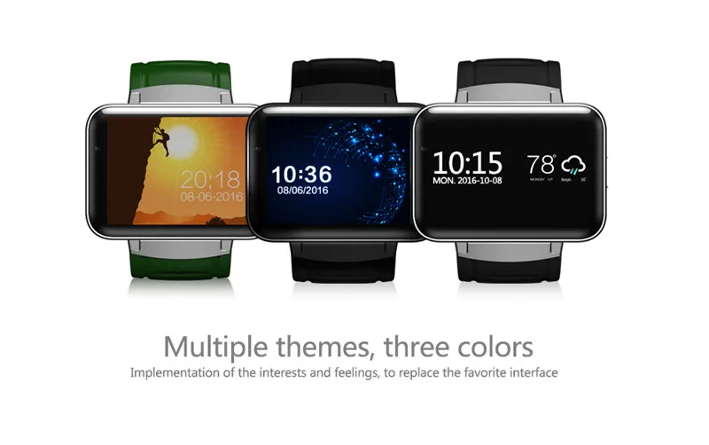 DM98 Смарт часы-телефон 2.2 дюйма ОС Android 3 г с WIFI GPS SmartWatch MTK6572 Dual Core 1.2 ГГц 512 м + 4 ГБ