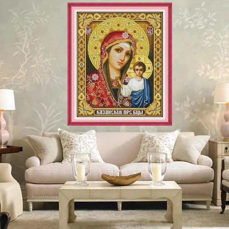 Golden Panno Needlework DIY DMC Cross stitch Sets For Embroidery kit 11CT 14ct unprinted cotton thread Jesus CTCross-Stitching | Дом и сад