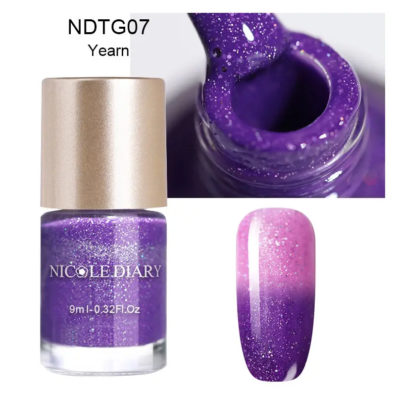 NDTG07 NICOLE DIARY 9 мл Лак для ногтей цветной зеркальный голографический лак для ногтей Декоративный маникюр лак для ногтей - Цвет: NDTG07