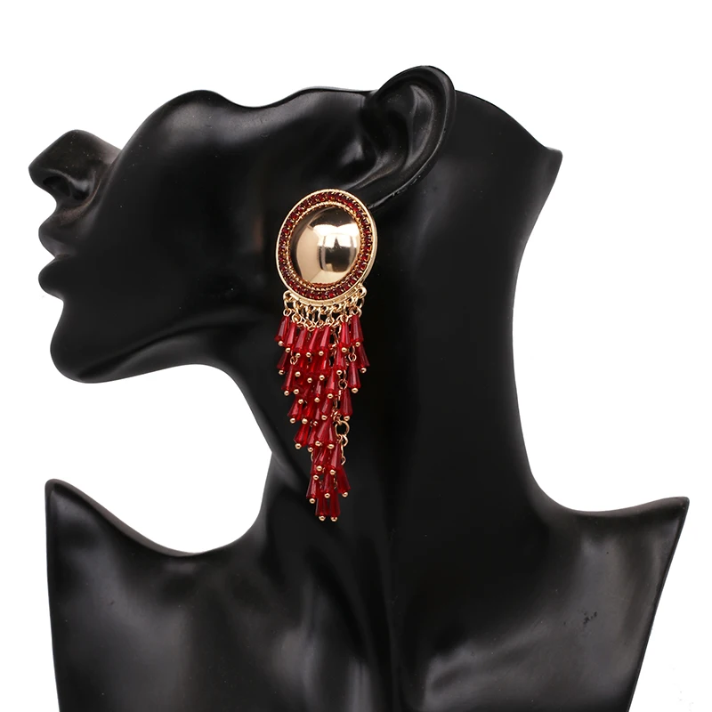 JURAN Bohemia Tassel бусы серьги-подвески для женщин Висячие Подвески Серьги массивные модные ювелирные изделия