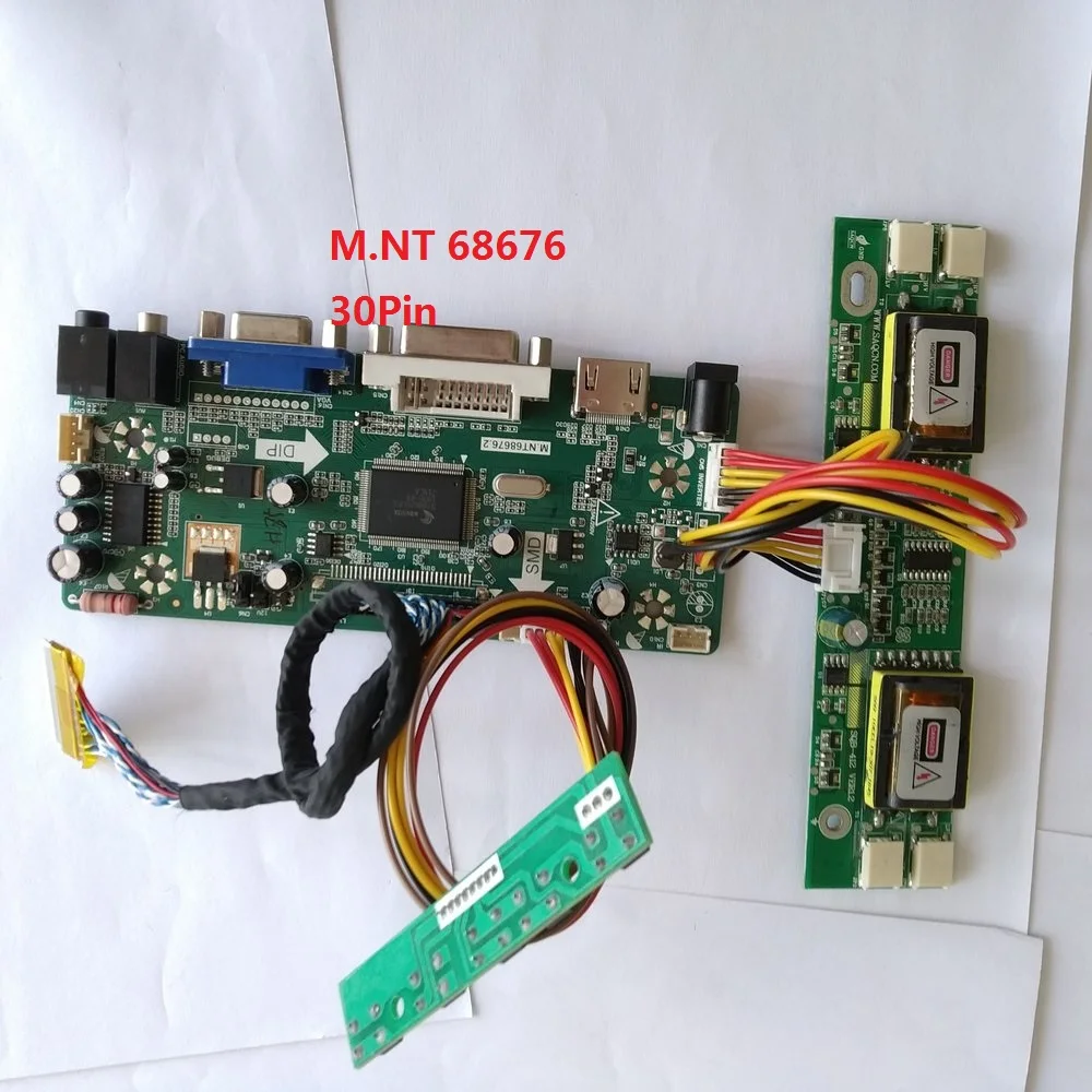 Комплект для LM190E08-TLG3 DIY M. NT68676 1" LVDS 4 лампы Драйвер HDMI монитор экран DVI VGA плата контроллера 30pin 1280X1024