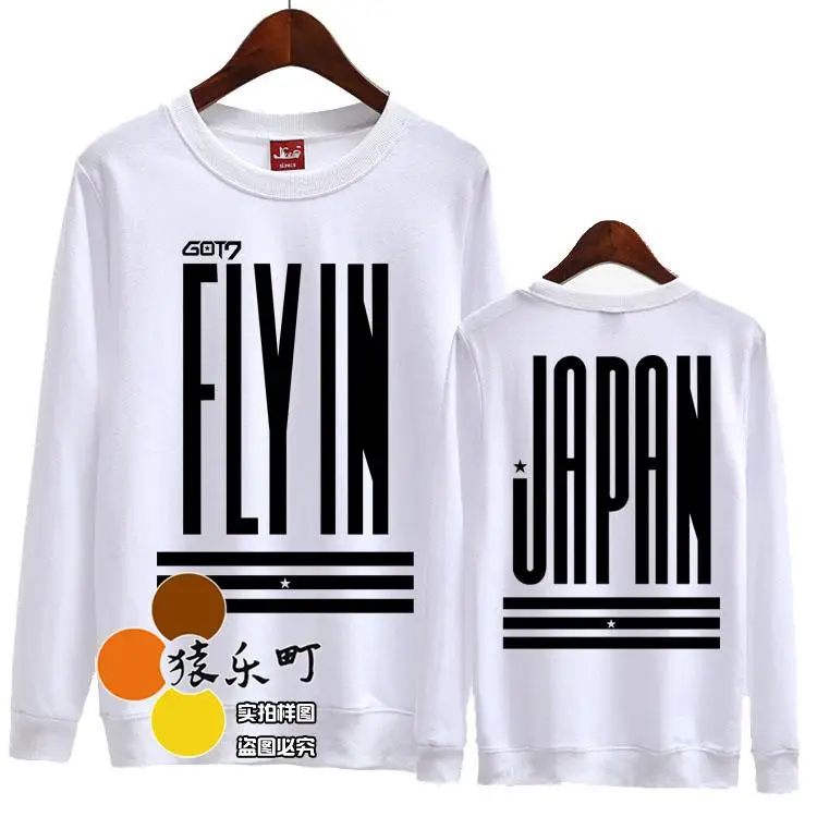 Весна Осень kpop got7 concert home run fly in japan свитер унисекс с круглым вырезом и принтом
