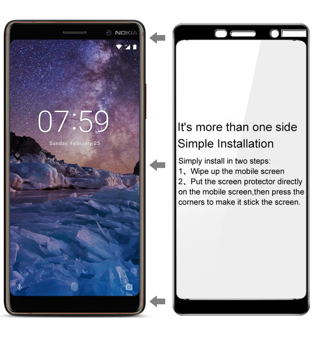 Imak Для Nokia 7 Plus стеклянная пленка 6,0 дюймов полное покрытие закаленное стекло для Nokia 7 Plus 7+ 7plus стеклянная Защитная пленка для экрана