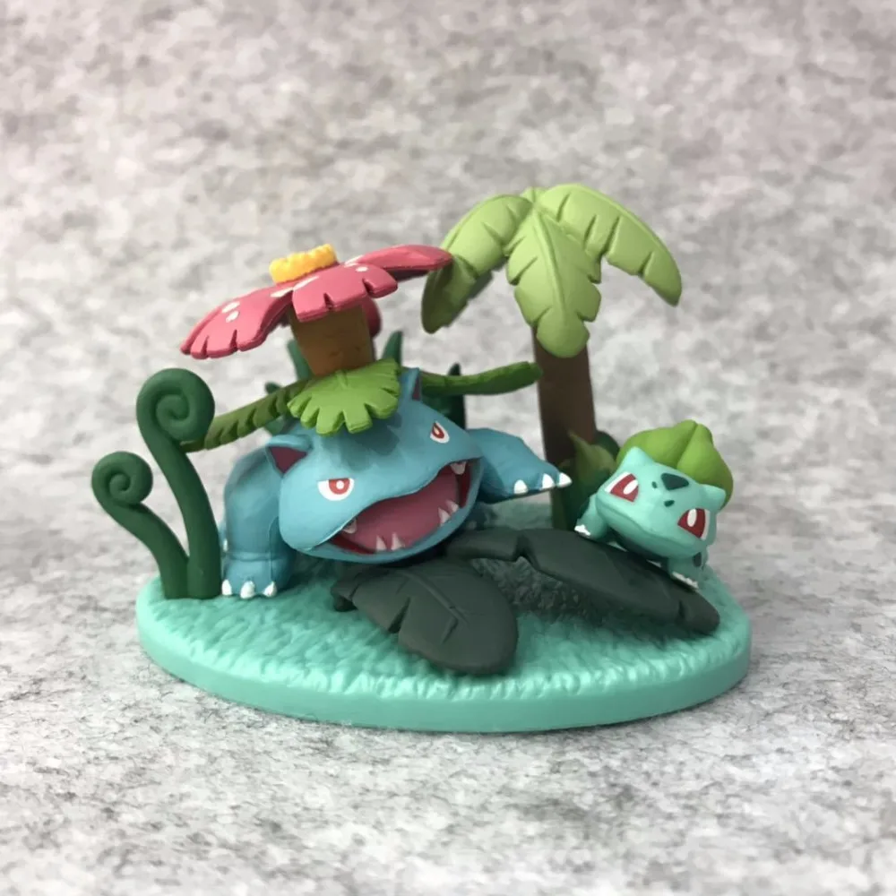 Аниме Пикачу Бульбазавр Blastoise Charizard три семьи ПВХ фигурку Коллекционная модель