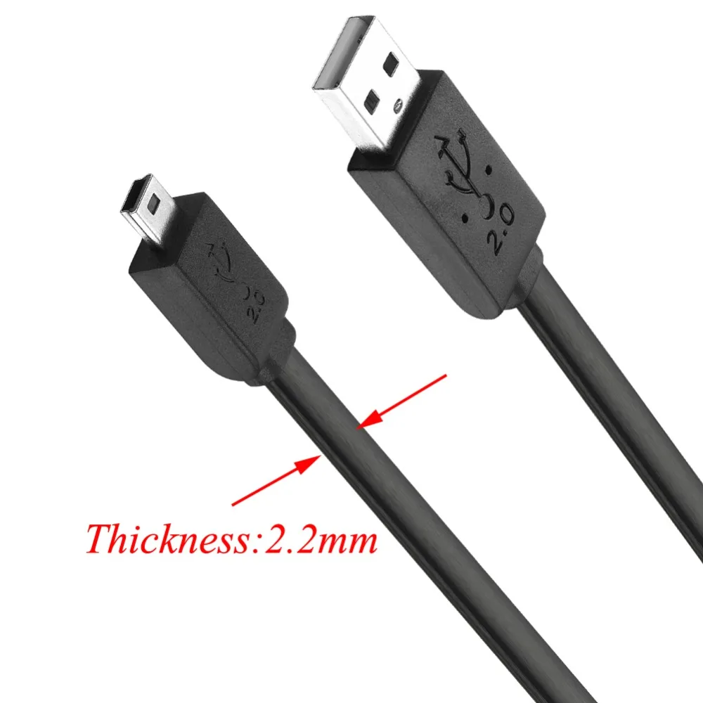 Плоский Мини кабель Bochara 5 контактов USB 2 0 тип A штекер штырьков 5P сердечники из
