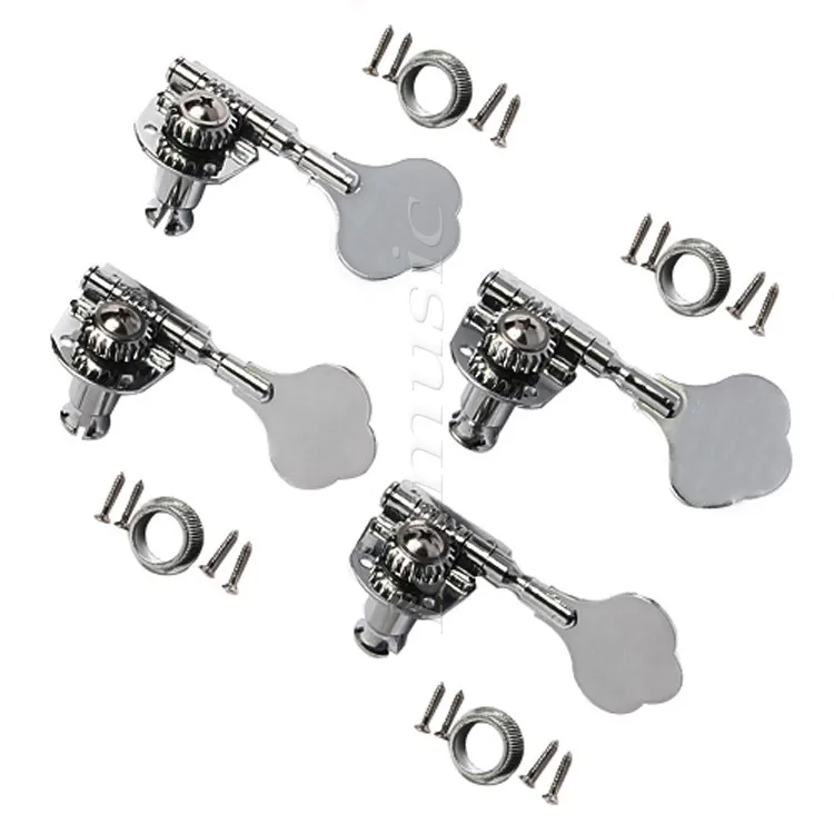 Набор из 4 Справа Bass Tuning Peg Тюнеры Тюнинг Ключи Хромированная|chrome handle|chrome full face