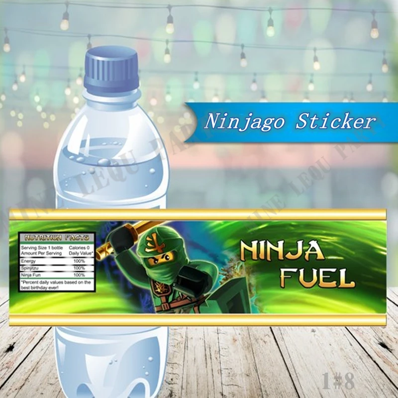 Наклейки на бутылки для воды NinjaSticker baby shower Lloyd Green 24 шт./лот лучший подарок день