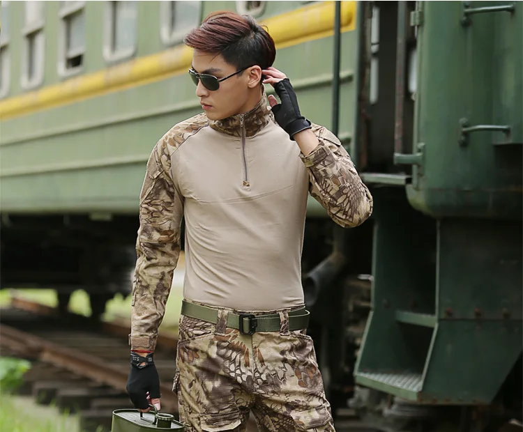 Летняя уличная тактическая форма Kryptek Камуфляжный костюм для мужчин армейская