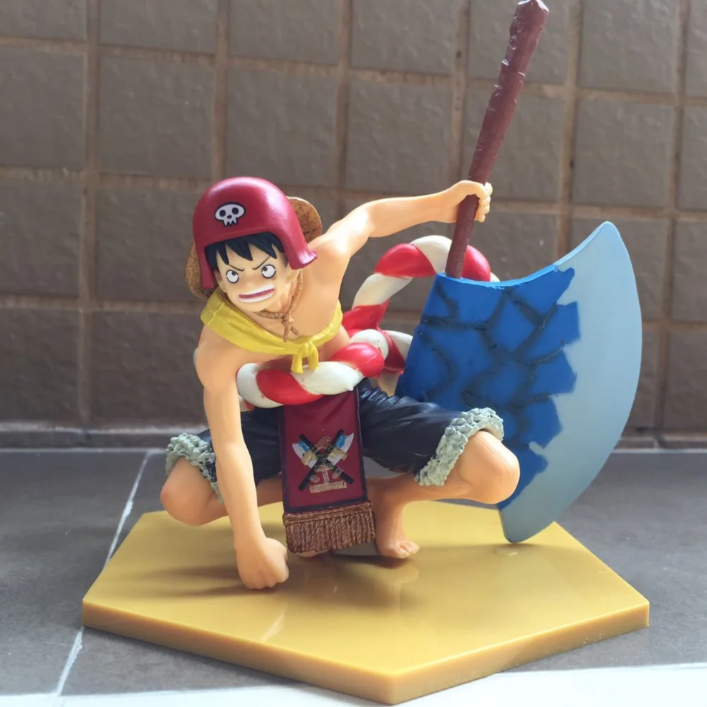 Аниме one piece фигурка Луффи Классическая драка рамка ПВХ Фигурки Коллекция детская