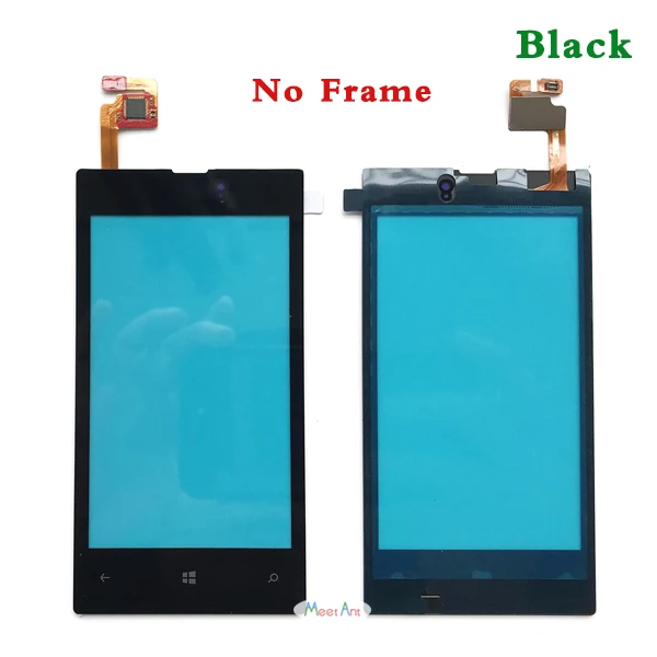 Высокое качество 4," для Nokia Lumia 520 N520 сенсорный экран дигитайзер сенсор внешнее Переднее стекло объектив панель с рамкой черный - Цвет: No Frame No Tool