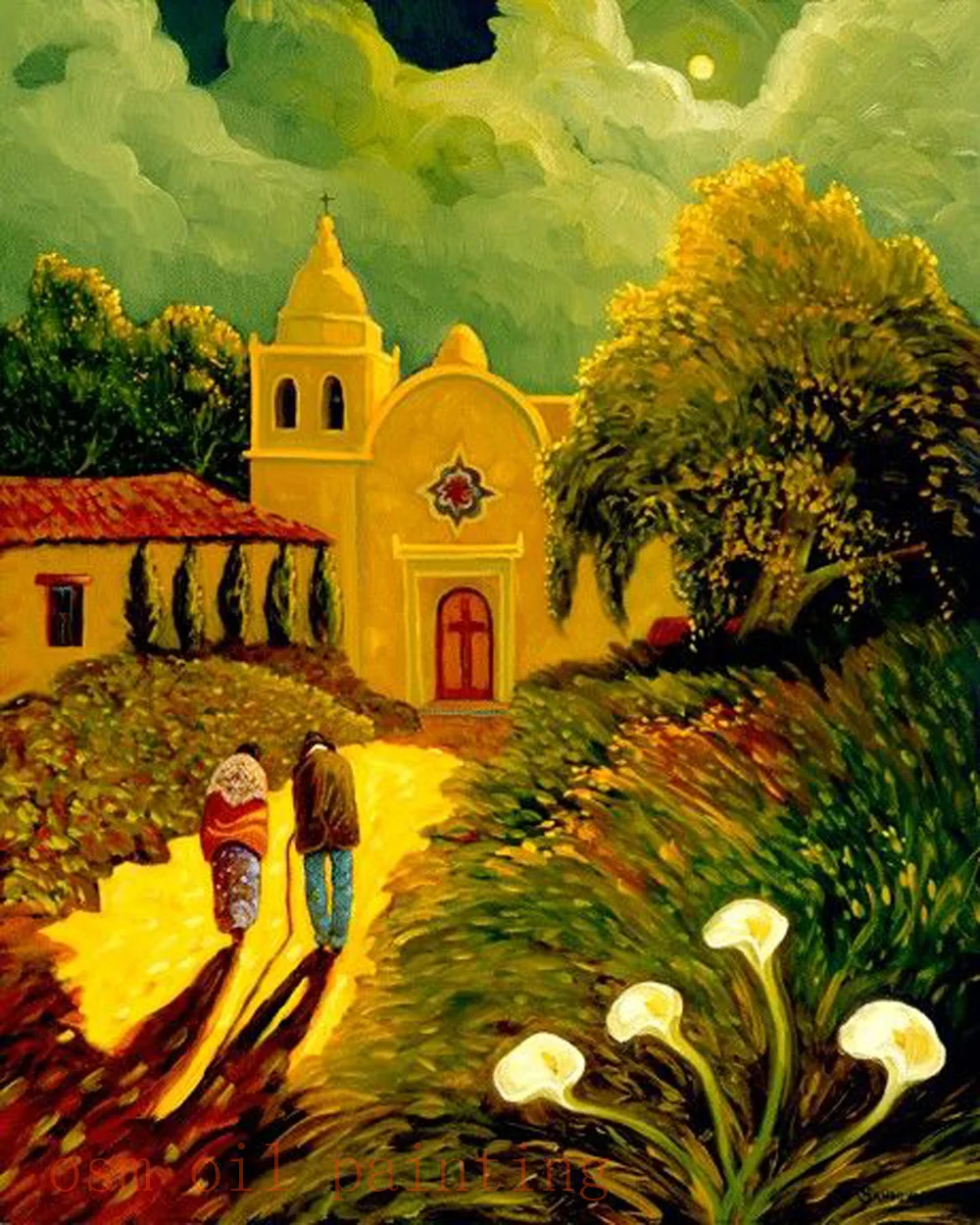 Абстрактное здание ручной работы ландшафт изысканное художественное