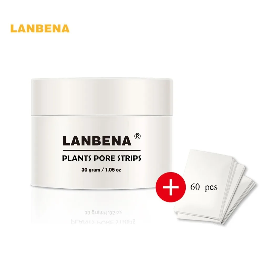 LANBENA 60 шт. средство для удаления черных точек носа маска полоска пор черная