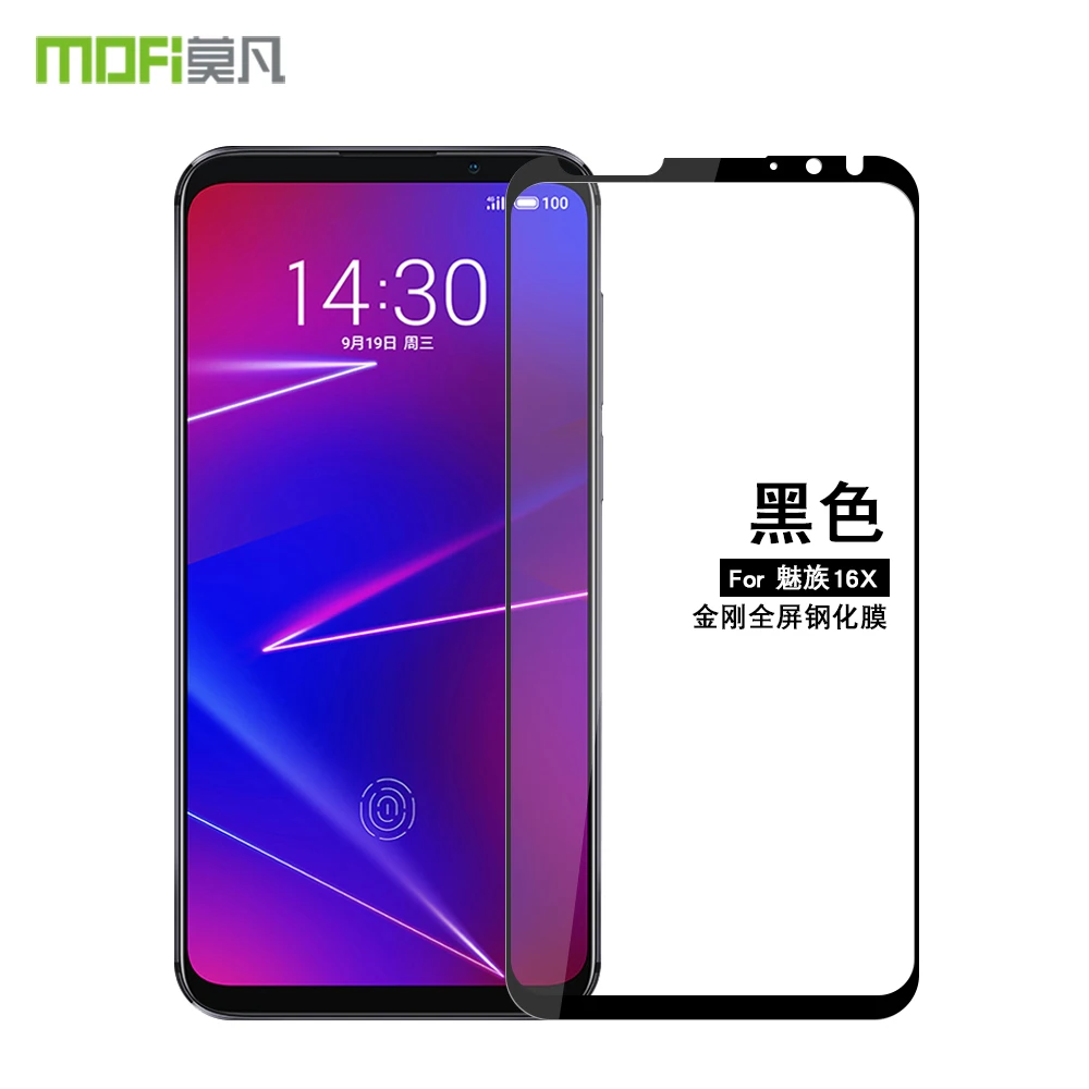 MOFI для Meizu 16X защитная пленка из закаленного стекла, полностью покрытая для Meizu 16X M872Q, защитная стеклянная пленка, Противоударная защита от взрыва