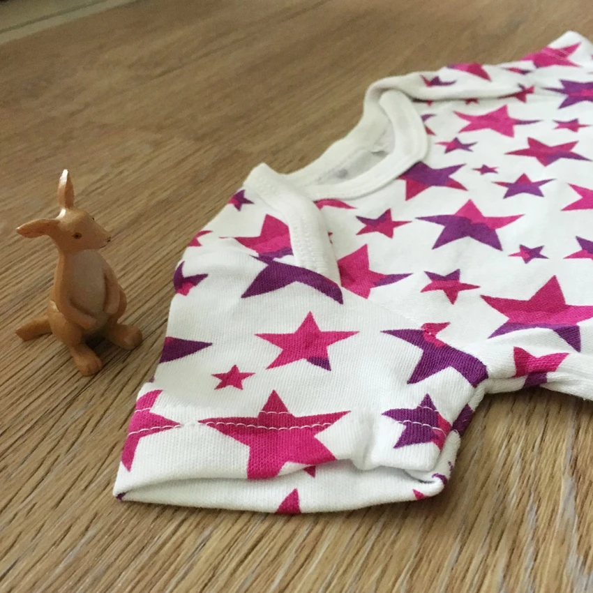 Милый хлопковый комбинезон с короткими рукавами и рисунком для малышей Летний