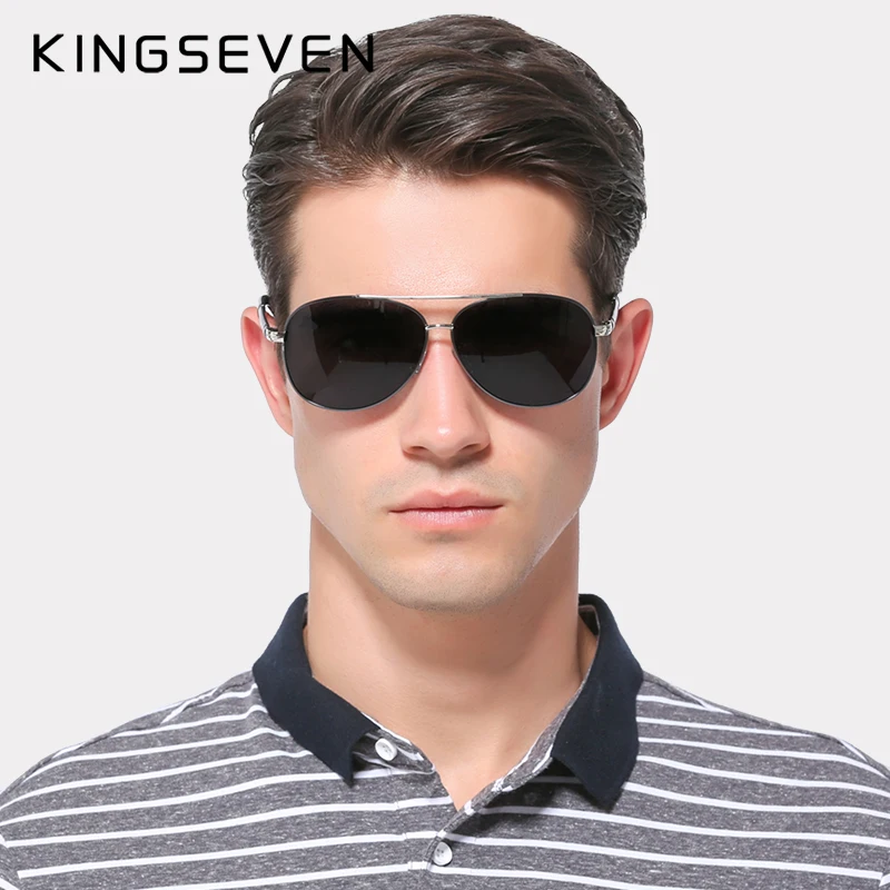 Мужские солнцезащитные очки с поляризационными стеклами KINGSEVEN брендовые