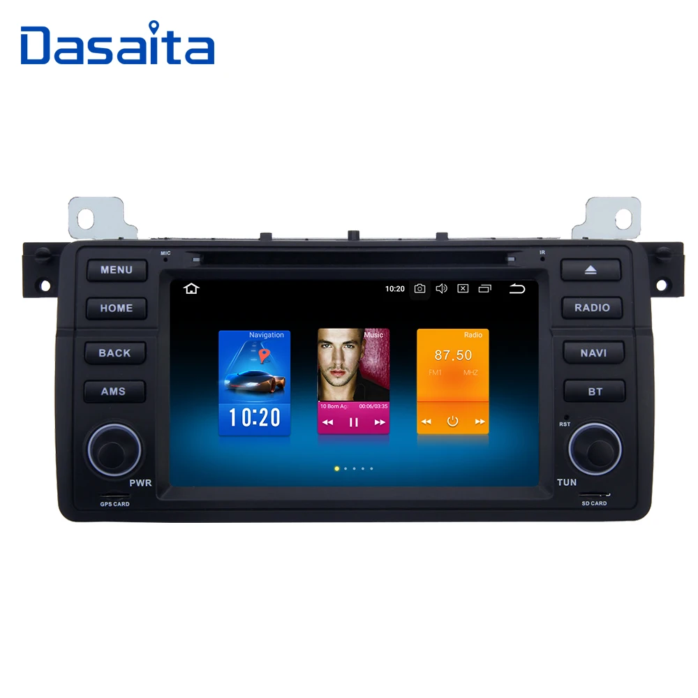 Dasaita 7 &quot1DIN Автомобильный мультимедийный плеер Android 8 0 для BMW E46 M3 318i 320i 325i 328i DVD