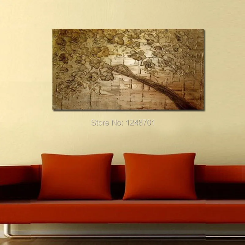 

Unframed Large abstract tree palette knife flower Canvas Painting for Living Room Wall Art Picture Gift Decoration Home