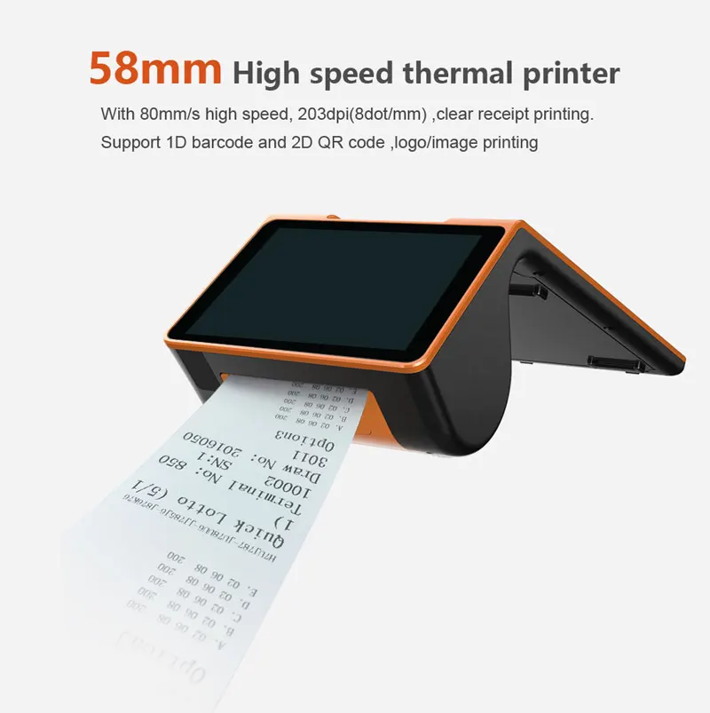 Android Мини Планшеты pos с двойной Экран Термальность принтер сканер NFC для restaruant|nfc