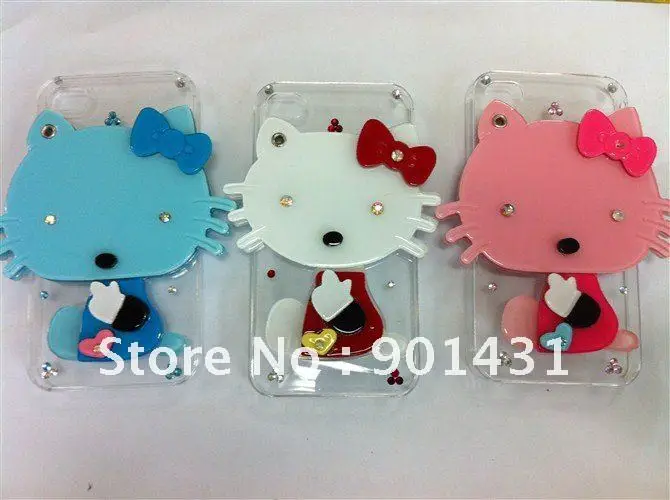 Free Dropshipping! 10PCS/Lot Hidden Mirror Mobile Case for iphone4 4S |