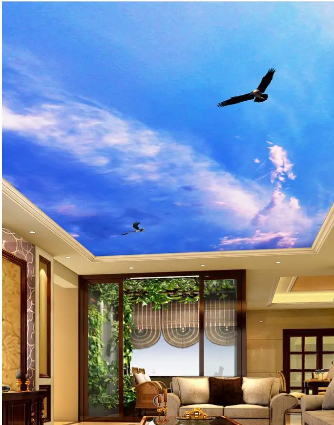 Пользовательские фото обои 3D стереоскопического потолков с изображением