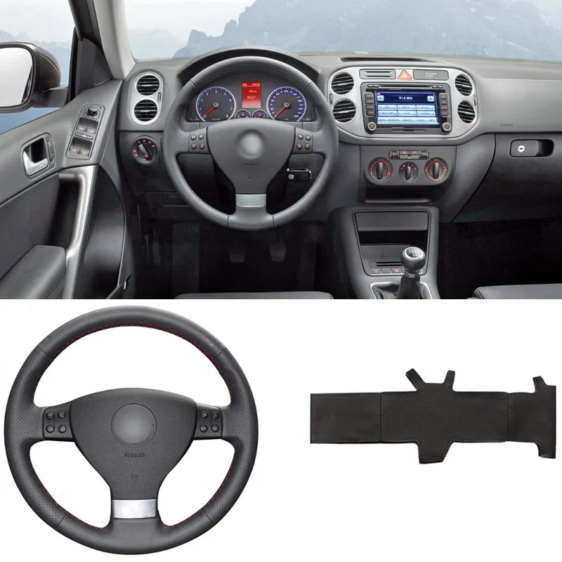 Чехол для руля VolksWagen Golf 5 Mk5 Passat B6 Tiguan 2007 2011|leather steering wheel cover|steering coverwheel cover |