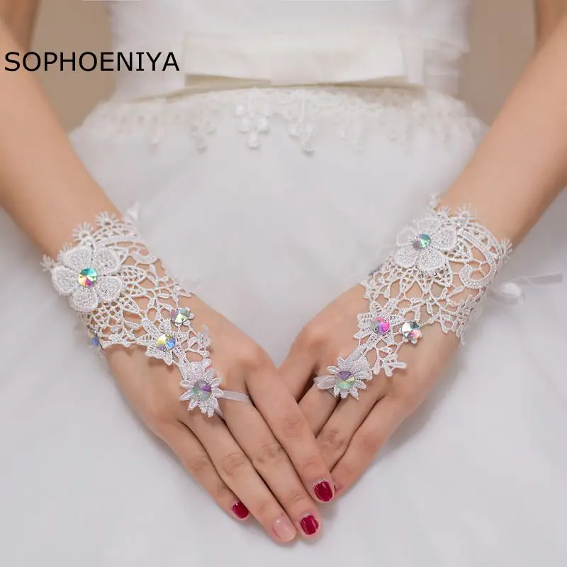 

New Arrival Sexy Bridal Gloves 2021 novia Fingerless wedding accessories vestido de festa Bridal garter cheap lace gloves sposa
