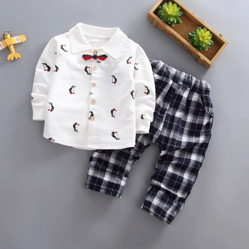 Baby boys Clothes Sets Spring Autumn Long Sleeve Cotton Vest +shirt + pants 3pcs Sport Suit for Kids 3 4 5 Years children outfit |