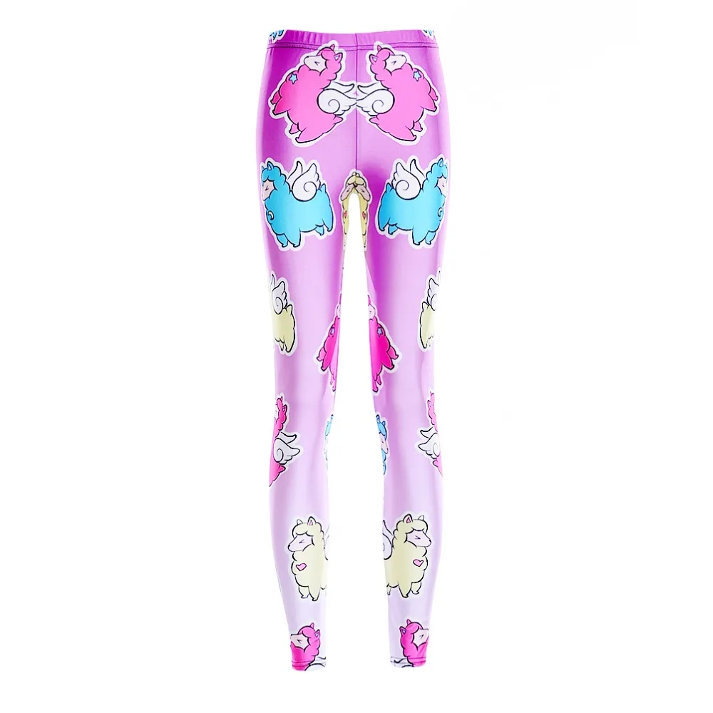 Эластичные повседневные штаны женские леггинсы с 3D Цифровым принтом и