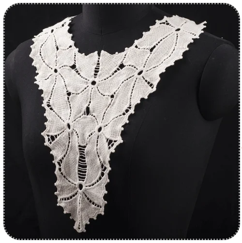 Flower collar water-soluble White lace embroidery DIY wedding dress skirt headgear garment accessories MC07 | Дом и сад