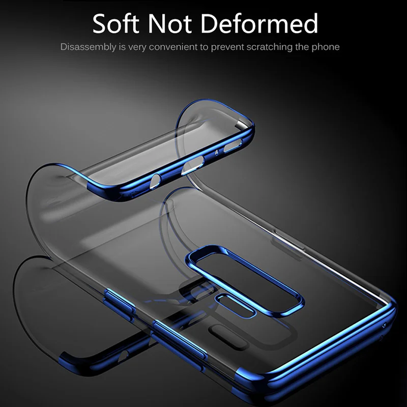 For Samsung Galaxy S7 S8 Case Luxury Original Ultra Thin Anti Knock Soft Transparent edge S9 plus |