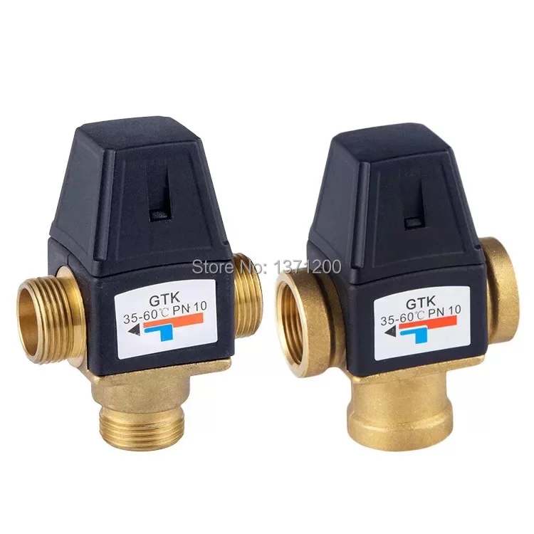 3 ходовой латунный DN20/DN25 мужской женский поток воды термостатический
