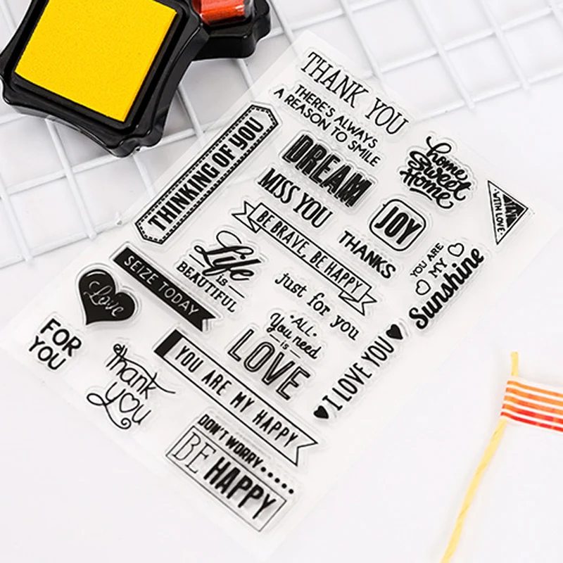 Винтажное Искусство слова прозрачный силиконовый штамп для скрапбукинга DIY