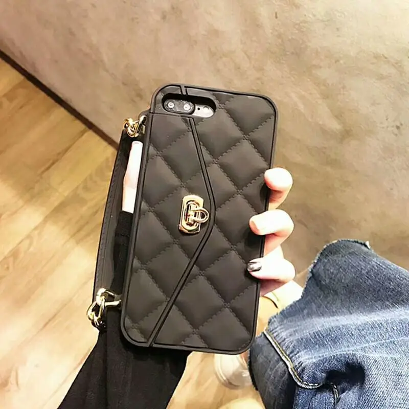 Для iphone XS MAX чехол Роскошный силиконовый бумажник для банковских карт сумка через плечо чехол для телефона для iphone 11 pro max чехол X XR 6 6S 7 8 plus чехол
