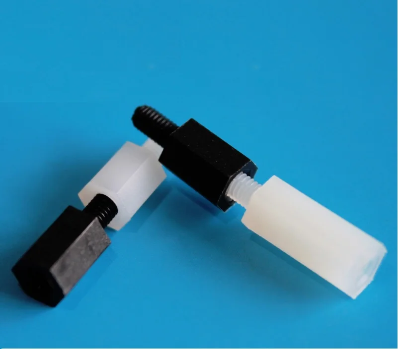 

50pcs M2 2.0mm Nylon plastic Standoff hexagon hexagonal hex Spacer abstandshalter abstandbolzen Male-Female 5-20mm+5mm with Nuts