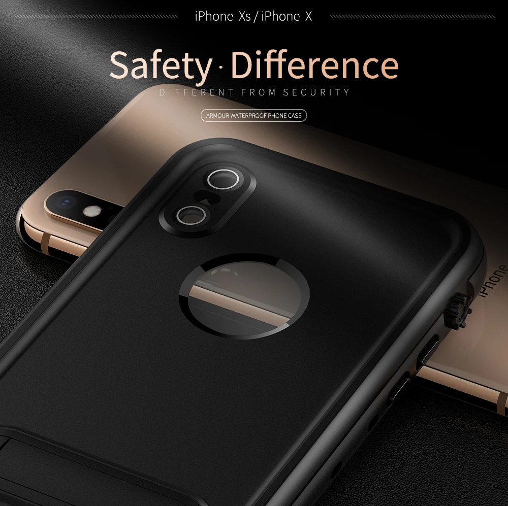 Original Red Pepper IP68 Waterproof Case for Apple iPhone XR Kickstand Shockproof Dust Proof Protective case XS Max | Мобильные
