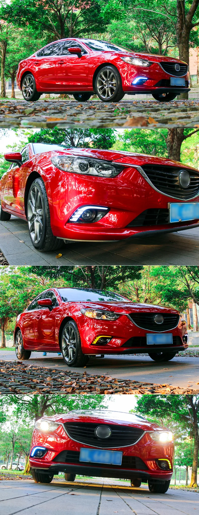 SNCN 2 шт. светодиодный светильник дневного света для Mazda 6 2013 автомобильные аксессуары Водонепроницаемый ABS 12 В DRL противотуманная фара украшение