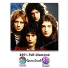 Алмазная 5D картина Queen Band, полноразмернаякруглая Вышивка крестиком, украшение для дома