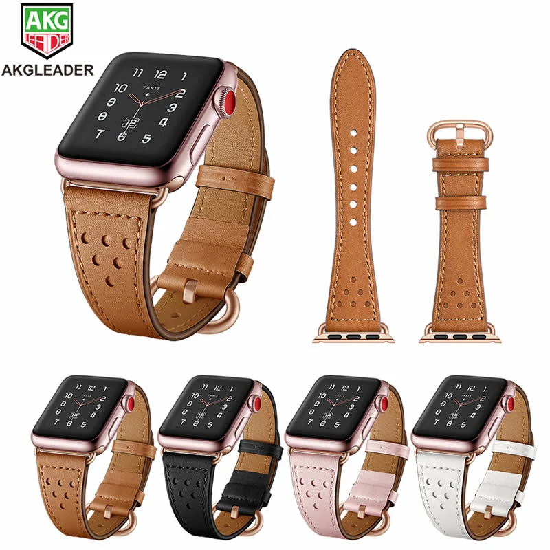 

Newest Genuine Leather Small Pretty Waist Watch Strap For Apple Watch Series 1 2 3 iWatch Wrist Watchbands Women's Watch Bands