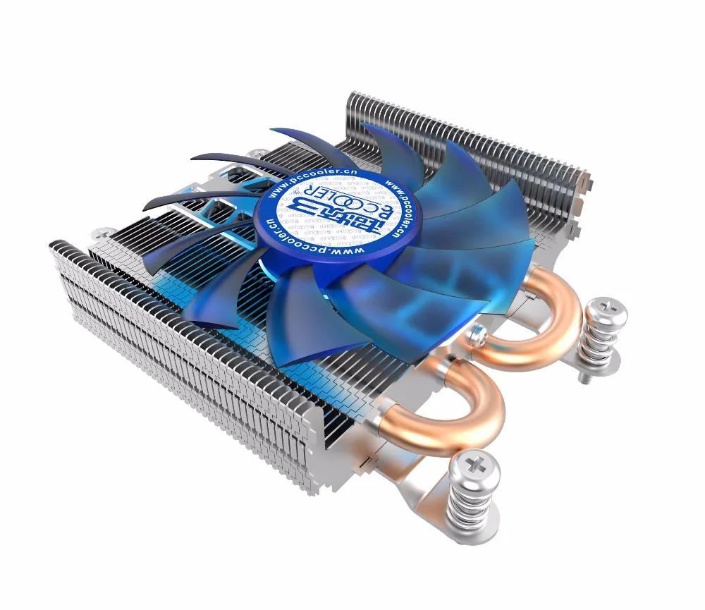 PCcooler S85 4pin pwm 2 тепловым стержнем heat pipe ультра-тонкая Обложка для HTPC мини Чехол все-в-одном для Intel 775/1155/1156 Процессор охлаждающий вентилятор радиатора молчание